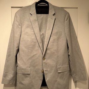 J. CREW LUDLOW TESSUTI CARPINI Gray Italian Fabric Cotton Blazer 42R